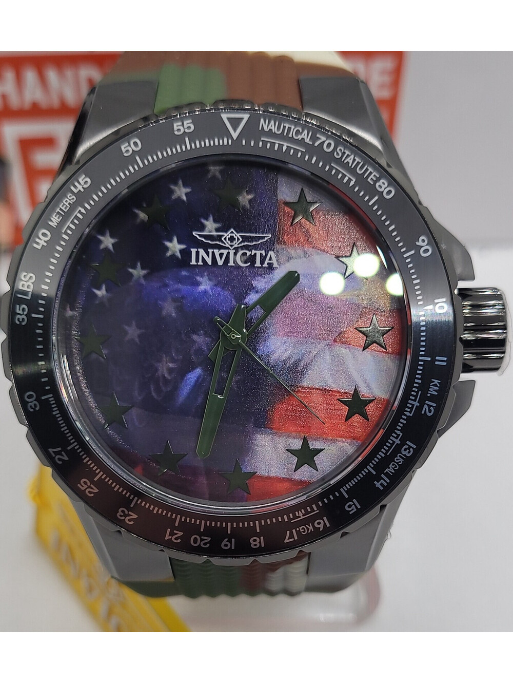 278 invicta Aviator Freedom Flyer  patriotic edition 50mm camouflage silicone b.